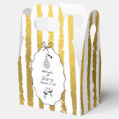 Whimsical Stripes Handwritten Painted Wedding  Bedankdoosjes (Geopend)