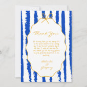 Whimsical Stripes Handwritten Painted Wedding Bedankkaart (Voorkant)