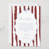 Whimsical Stripes Handwritten Painted Wedding Bedankkaart (Voorkant)