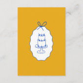 Whimsical Stripes Handwritten Painted Wedding  Informatiekaartje (Achterkant)