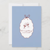 Whimsical Stripes Handwritten Painted Wedding  Kaart (Achterkant)