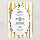Whimsical Stripes Handwritten Painted Wedding  Menu (Voorkant)