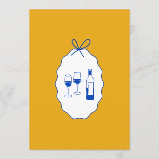 Whimsical Stripes Handwritten Painted Wedding  Menu (Achterkant)