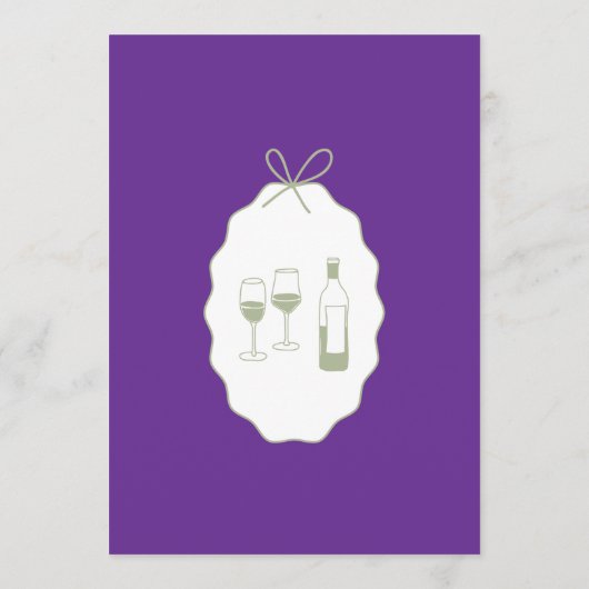 Whimsical Stripes Handwritten Painted Wedding  Menu (Achterkant)