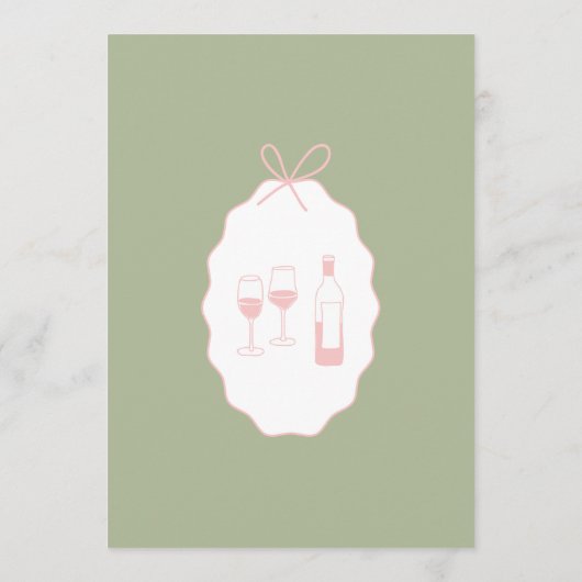 Whimsical Stripes Handwritten Painted Wedding  Menu (Achterkant)