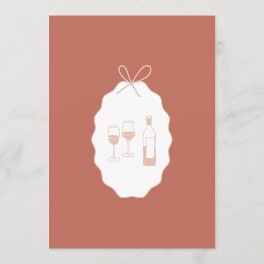 Whimsical Stripes Handwritten Painted Wedding  Menu (Achterkant)