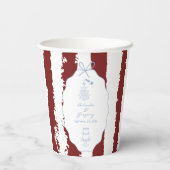 Whimsical Stripes Handwritten Painted Wedding  Papieren Bekers (Achterkant)