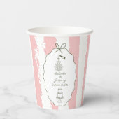 Whimsical Stripes Handwritten Painted Wedding  Papieren Bekers (Achterkant)