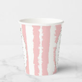 Whimsical Stripes Handwritten Painted Wedding  Papieren Bekers (Rechts)