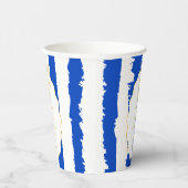 Whimsical Stripes Handwritten Painted Wedding  Papieren Bekers (Rechts)