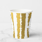 Whimsical Stripes Handwritten Painted Wedding  Papieren Bekers (Rechts)