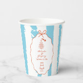 Whimsical Stripes Handwritten Painted Wedding  Papieren Bekers (Achterkant)