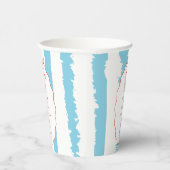 Whimsical Stripes Handwritten Painted Wedding  Papieren Bekers (Rechts)