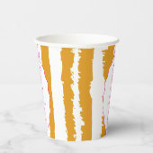 Whimsical Stripes Handwritten Painted Wedding  Papieren Bekers (Rechts)