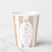 Whimsical Stripes Handwritten Painted Wedding  Papieren Bekers (Achterkant)