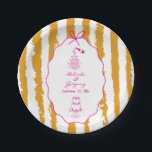 Whimsical Stripes Handwritten Painted Wedding  Papieren Bordje<br><div class="desc">A whimsical hand drawn illustration wedding design suite in orange and pink. This contemporary modern wedding design is ideal for all seasons especially Spring and Summer. A contemporary, fun and whimsical wedding hand drawn and hand written look design perfect for destination weddings. A retro orange and pink hand illustrated and...</div>