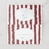 Whimsical Stripes Handwritten Painted Wedding  Plaatskaartje (Buitenkant ongevouwen)