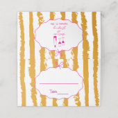 Whimsical Stripes Handwritten Painted Wedding  Plaatskaartje (Buitenkant ongevouwen)