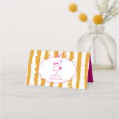 Whimsical Stripes Handwritten Painted Wedding  Plaatskaartje (Achterkant)