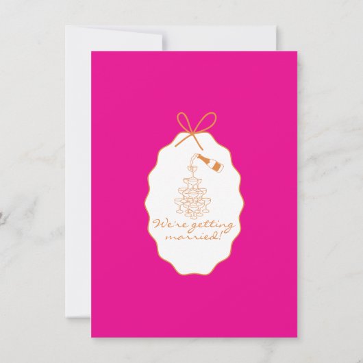 Whimsical Stripes Handwritten Painted Wedding  Save The Date (Achterkant)