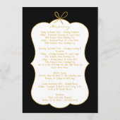 Whimsical Stripes Handwritten Wedding Itinerary Programmakaart (Achterkant)