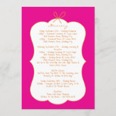 Whimsical Stripes Handwritten Wedding Itinerary Programmakaart (Achterkant)