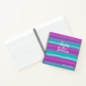 Whimsical Stripes Waterverf Custom Notitieboek (Binnen)