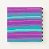 Whimsical Stripes Waterverf Custom Notitieboek (Achterkant)