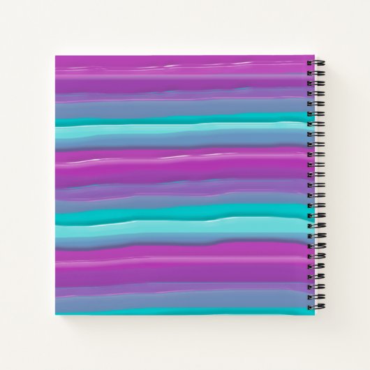 Whimsical Stripes Waterverf Custom Notitieboek (Achterkant)