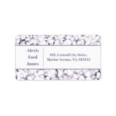 Whimsical Strokes Paarse Pen Doodles Adreslabel Etiket (Voorkant)