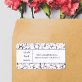 Whimsical Strokes Paarse Pen Doodles Adreslabel Etiket