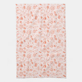 Whimsical Style Tea Party Doodle Theedoek (Verticaal)