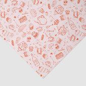 Whimsical Style Tea Party Doodle Tissuepapier (Detail)