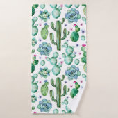 Whimsical Succulent Bath Towel Badhanddoek (Badhanddoek)