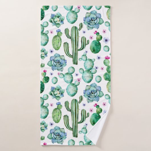 Whimsical Succulent Bath Towel Badhanddoek (Badhanddoek)