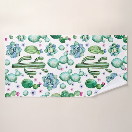 Whimsical Succulent Bath Towel Badhanddoek (Badhanddoek)