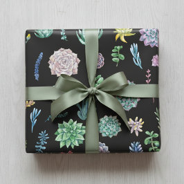 Whimsical Succulent Wrap: de gloed van je cadeau Inpakpapier Vel