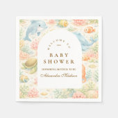 Whimsical Summer Animals Baby Shower Servet (Voorkant)