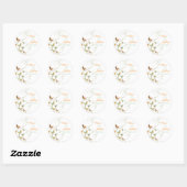 Whimsical Summer Birds Swirls Cute Wedding Sticker (Vel)