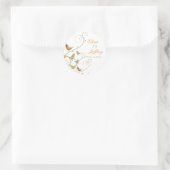Whimsical Summer Birds Swirls Cute Wedding Sticker (Tas)