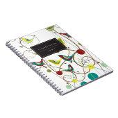 Whimsical Summer Birds Swirls Moderne Natuur Vines Notitieboek (Rechterzijde)