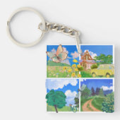 Whimsical Summer Countryside Sleutelhanger (voorkant)