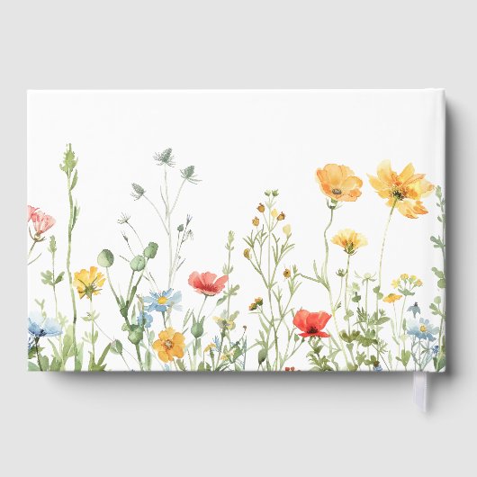 Whimsical Summer Floral Wedding Gastenboek (Achterkant)
