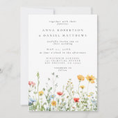 Whimsical Summer Floral Wedding Kaart (Voorkant)