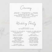 Whimsical Summer Floral Wedding Programmakaart (Achterkant)