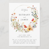 Whimsical Summer Floral Wedding Programmakaart (Voorkant)