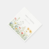 Whimsical Summer Floral Wedding Servet (Hoek)