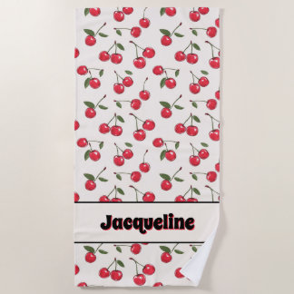 Whimsical Summer Red Cherry Strandlaken