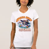 Whimsical Summerween Ghoul on Unicorn Float T-shirt (Voorkant)