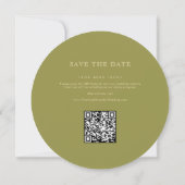 Whimsical Sun and Moon Round Save the Date  Kaart (Achterkant)